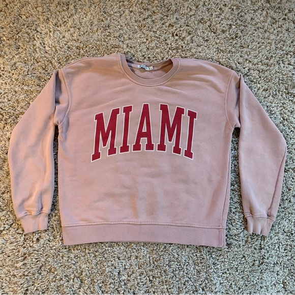 Vintage Miami Sweatshirt Light Pink Women’s Size Large - Picture 4 of 7